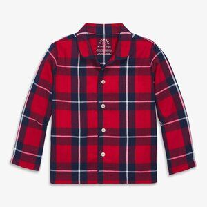 Primary Kids plaid flannel PJ top Size 8-9cherry-plaid / 8-9 / NWT